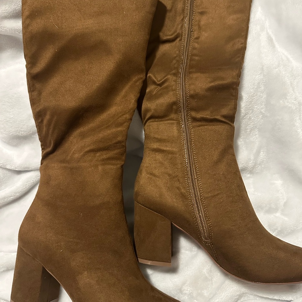 Journee Collection Tan Heeled Boots